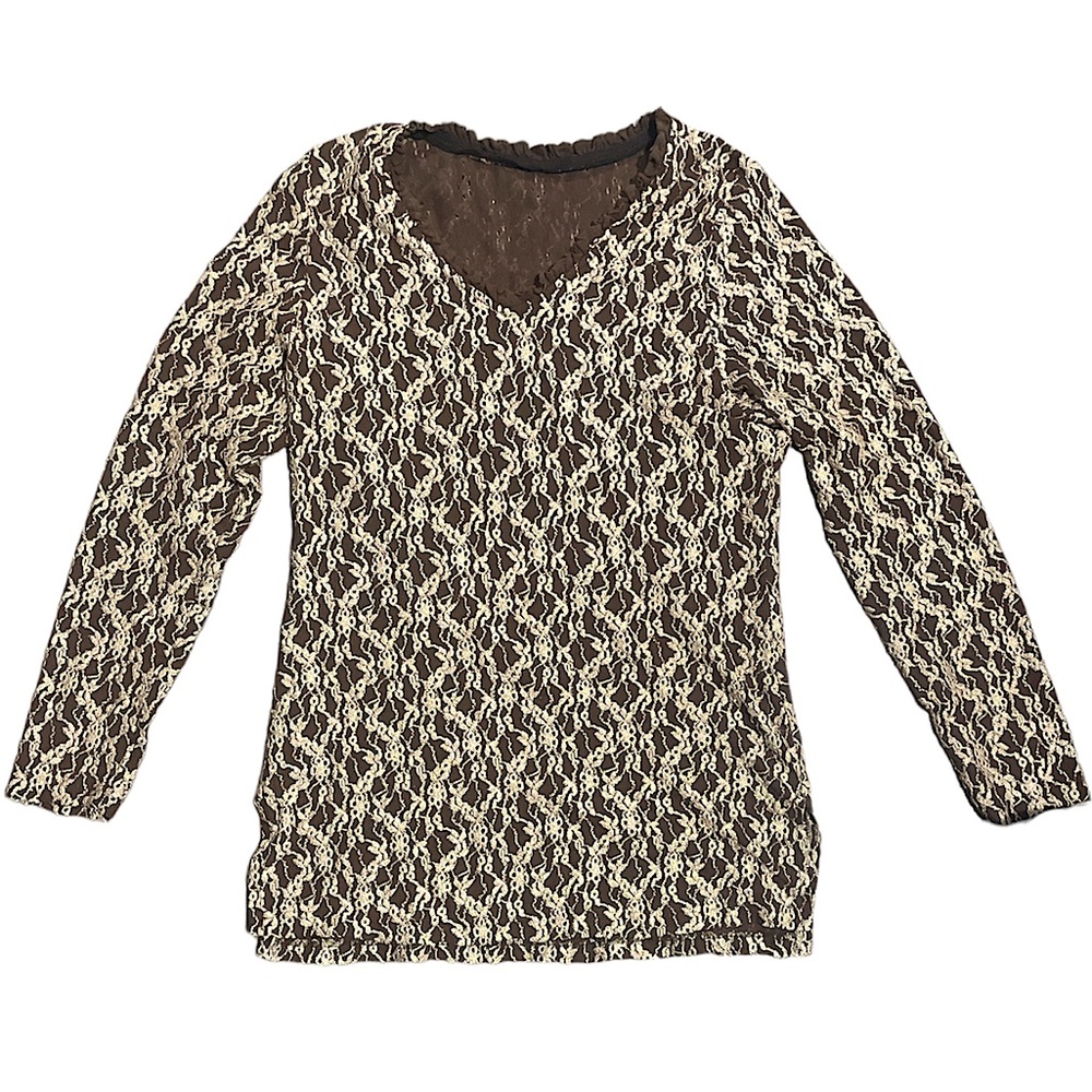Brown with Gold detailed Long sleeve